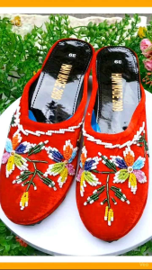 Dép Hài nhung kết cườm làm quà tặng mừng thọ ông bà
