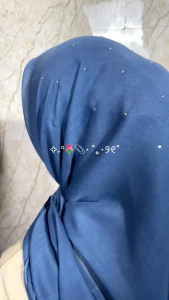 HIJAB SEGI EMPAT PARIS PAYET SWAROVSKY TABU KEPALA PARIS TASEL