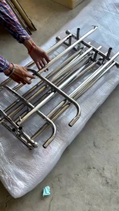 ราวตากผ้าสแตนเลสเกรด304 รุ่นมินิ ขนาดยาว80xกว้าง55x170cm ใส่ล้อล็อคได้ พร้อมส่ง!!