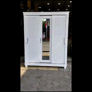 Lemari Pakaian 3 Pintu Sliding Duco Klasik 18ml Premium/trinityjayafurniture