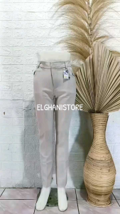Celana Kerja Kantor Reguler Formal Pinggang Kancing Resleting Wanita