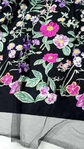 BAHAN/KAIN TILLE BUNGA BORDIR TERBARU/TILLE KEBAYA