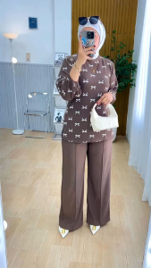 Aru setelan muslim kaos rajut import terbaru terlaris termurah cod