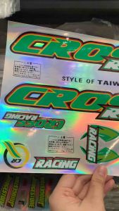 Bộ tem dán xe đạp CROSS RACING chữ màu xanh hàng nhập Thái Lan chất lượng cao dành trang trí riêng cho dòng xe này tem màu sắc cực đẹp và bền giá bán cực tốt bán lẻ như bán sỉ