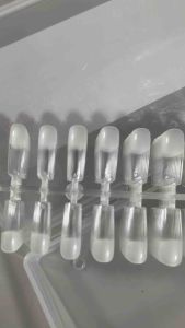 (063)pvc soft gel tips(square medium))ยืดหยุ่นได้ดี ไม่แตกหักง่าย