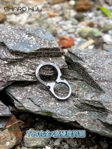 Bộ Móc khóa titanium đa năng kèm đầu thoát hiểm và ngàm khui bia vặn ốc M23