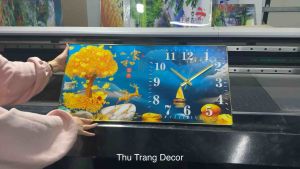 Đồng Hồ Tráng Gương "CÂY KIM TIỀN" In UV 5D Cao Cấp