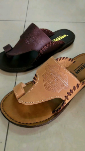 (ฝีมือคนไทย งานเย็บ หนังแท้100% ใส่แล้วไม่เขิน ใส่ทนมาก ) SIZE37-46 รองเท้าแตะลำลอง ฮาร์เล่ย์ เดวิดสัน