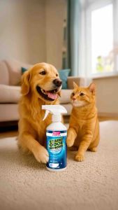 BioPetActive Stain & Odor Remover Spray - Kills Unpleasant Smell & Tough Stain 490ml
