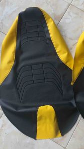 kulit jok motor jahit warna/cover jok motor JAHIT SAMPINGAN