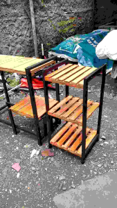 Meja Kompor Tungku 2 / Rak kompor 1 tungku bikinan udin