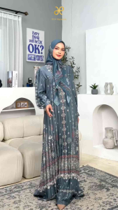 DYN - Serambi Dress DYN SIGNATURE Aceh Series \"Indonesian Culture Series\" Gamis Silk Plisket Premium DYN CLOTHINGLINE