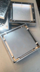 Concealed Floor Drain  4"x4" Stainless Steel High Quality