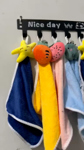 Beli 1 Gratis 1Kain lap tangan gantung handuk tangan karakter 3D towel lucu kain lap wastafel