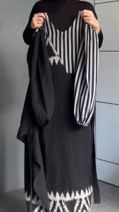 MARLINE BLACK POLOS & TENUN COUPLE: Baju Wanita Pesta & Keluarga