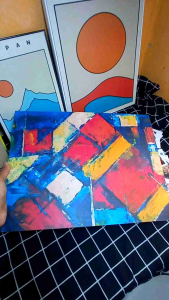 Lukisan Dinding Jumbo Motif Abstrak Minimalis