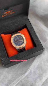 [Original] A8823G BRG-5 Balmer Chronograph Sapphire Mens Watch with Blue Dial Dual Tone Rose gold and Silver Stainless Steel Bracelet | Official Warranty