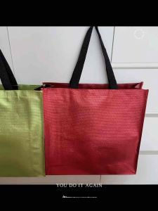 Storage cloth laser shopping bag reusable non-woven shopping bag eco-friendly bag handbag laser eco-friendly bag L