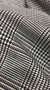 Vải Thun Cotton Hàn sọc caro màu trắng đen dày mềm co giãn 4 chiều(khổ 1m5)may đầm váyquần tây comple thiết kế thời trang