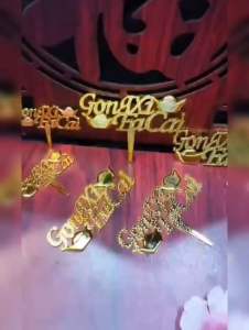 TOPPER GONG XI FA CAI / TUSUKAN CAKE IMLEK / APLIKASI GONG XI FA CAI / HIASAN IMLEK / CTG651813