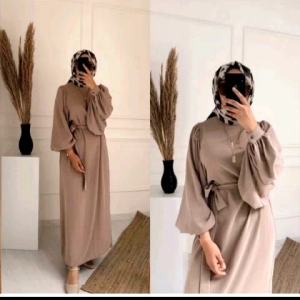 Irlana Dress: Gamis Muslim Lengan Balon Terbaru untuk Wanita Reamaja & Dewasa