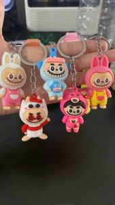 LABUBU Gantungan Kunci Labubu Karakter Ganci Tas Motor Mainan Anak Cute Monster Character Keychain LaBubu