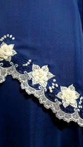 SETELAN BAJU KURUNG BORDIR BUNGA TIMBUL SINGIT KERANCANG