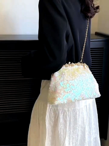 tas wanita mewah pesta blink blink selempang import