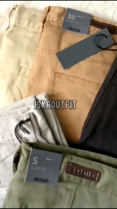 celana Chino pria details celana chinos laki - laki details