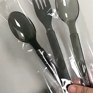 25pcs.Wrap Per Piece Disposable Spoon Fork Spork Plastic spoon Cutleries Kutsara Tinidor Reusable Birthday Party Makapal