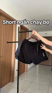 Quần đùi xẻ tà nam form ngắn trẻ trung chất mềm nhẹ thoáng khí mát mẻ nhanh khô mặc chạy bộgym pickleball...-QSG10