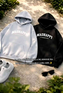 MADHAPPY Hoodie Jacket Retro Trendy Mens Top Sweatshirt Brand Loose Lettering