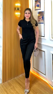 CELANA BAGGY PANTS KATUN TWILL STREET KARET MUTER