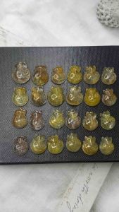 (Nhiều Mẫu)Mặt dây chuyền Hồ Ly Chín Đuôi Thạch Anh Tóc Vàng Loại đẹp size 2cm cho mệnh Kim và Thổ