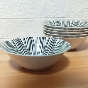Versatile Ceramic Zebra Soup & Ramen Bowl Set