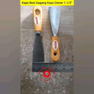 Kape Besi Gagang Kayu / Kape Plat / Scraper Murah 1-1/2 Inch