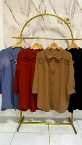 tunik outer crinkle airflow atasan muslimah terbaru baju tunik wanita kekinian