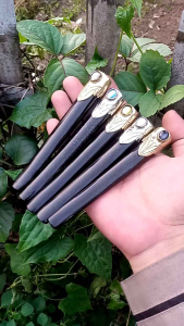 pipa cangklong kayu gali kelor hitam kombi ring alpaka istimewa