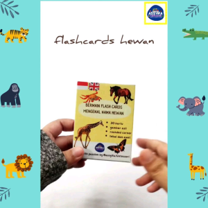 Flash card hewan gambar asli / flashcard binatang mainan edukatif I