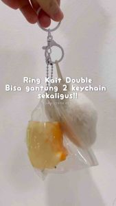 Ring Kait Double Hook Tas Gantungan Kunci Lobster Metal Warna Warni DIY Craft Aksesoris