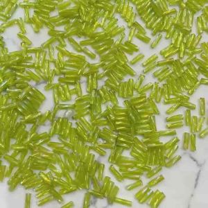 100G/450G hạt cườm xoắn ống trúc 6mm đủ màu đính kết quần áo.