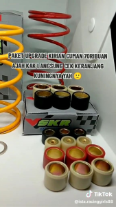 Roller Set / Roller 1Set Racing SKR ( BeatDeluxe/ Genio/ Vario160/ ScoopyNEW/ PCX/ Vario150/ Vario125 new / ADV )Roller 7gram roller 8gram roller 9gram roller 10gram roller 11gram roller 12gram roller 13gram roller untuk top speed silang roller Motor