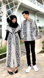 gamis couple tenun gamis raya dress tenun tenun couple pasangan kondangan