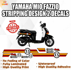 YAMAHA MIO FAZZIO STRIPPING DESIGN 2 DECALS (WATERPROOF LAMINATED FADE PROOF)