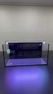Aquarium OMBC-60cm 2ft Back Filter System Crystal Clear Glass including Water pump & RGB Light-Fish Tank/full set