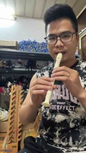 Sáo recorder [Tặng khóa học cấp tốc ]6 8 lỗ trắng thường học sinh - sáo dọc cho mọi lứa tuổi - Thanh Tùng TB05