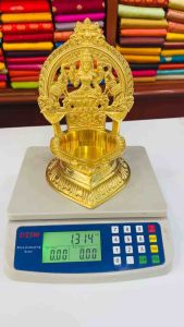 PURE BRASS CUTWORK GAJALAKSHMI VILAKKU