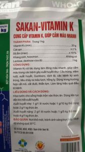 VITAMIN K (1kg) Bổ Sung vitamin K giúp cầm máu nhanh trên chó mèo gà ngan vịt lợn và vật nuôi khác
