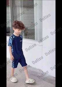 Đồ bơi bé trai quần rời size đại tới 40kg tay ngắn đi biển tập bơi dáng thể thao VATIXA BT03