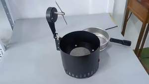 ชุดทำความเย็นเมล็ดกาแฟไฟฟ้าแบบหมุนได้600กรัม ถาดอบเมล็ดกาแฟ2ชั้นระบายความร้อนด้วยการคั่วกาแฟ